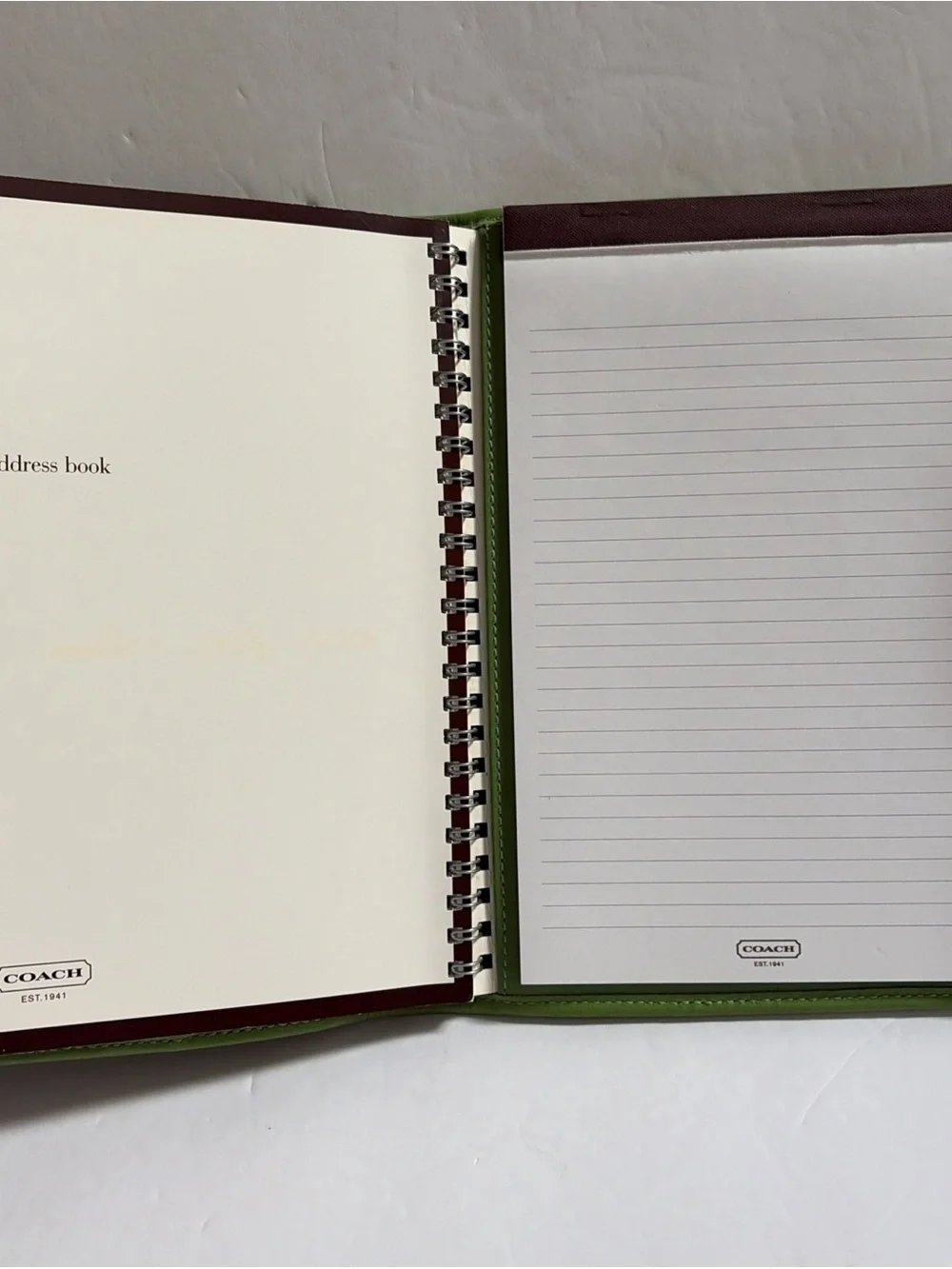 Share Coach Leather Agenda Planner Organizer Green 6